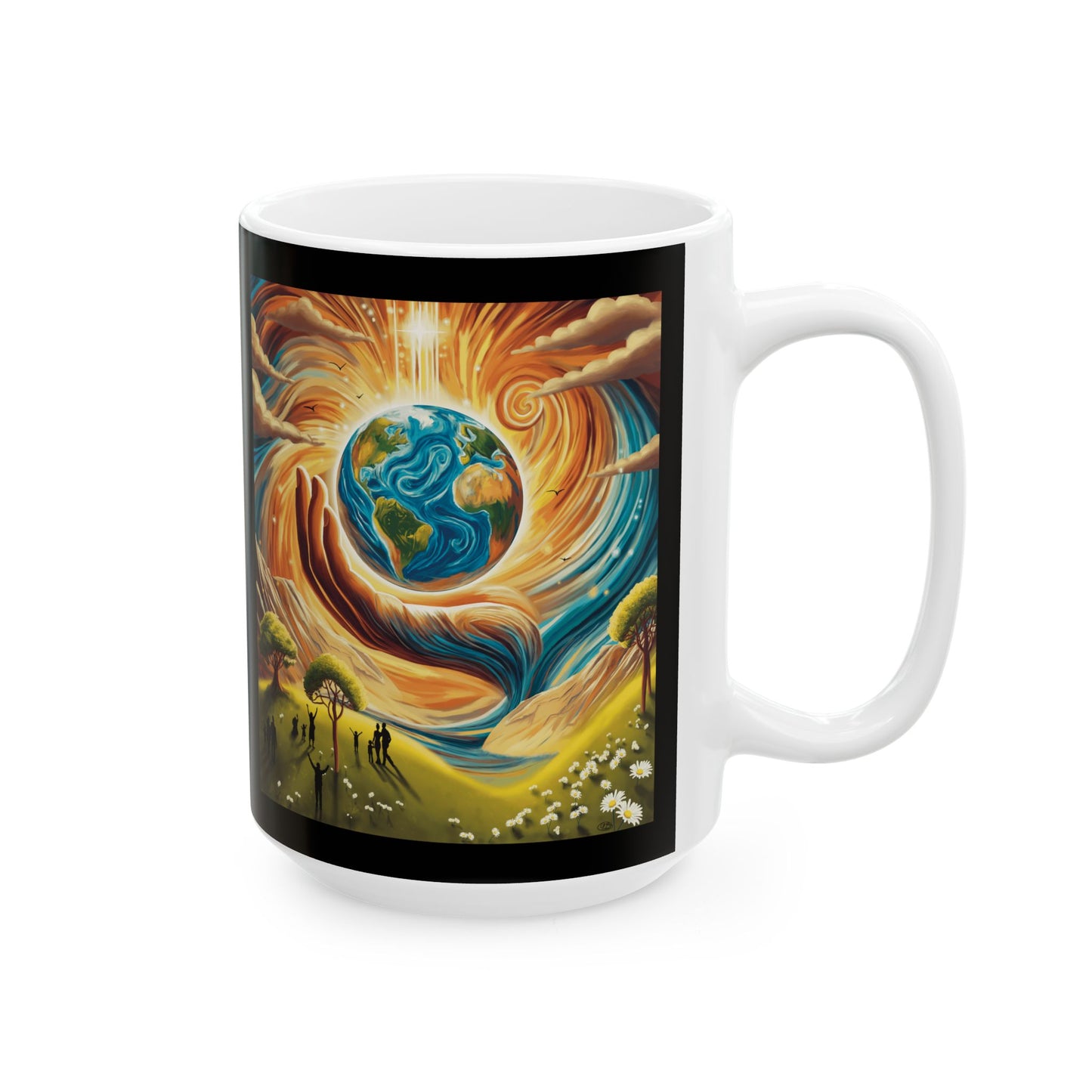 Inspirational Ceramic Mug - 'Hands of Grace' - 11oz & 15oz